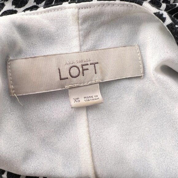 Ann Taylor Loft Leopard Animal Print Jersey Midi Dress sz XS - Picture 4 of 4